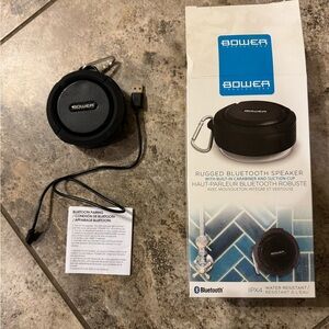 Bower Rugged Bluetooth Speaker W/Carabiner & Suction Cup Waterproof-Splashproof